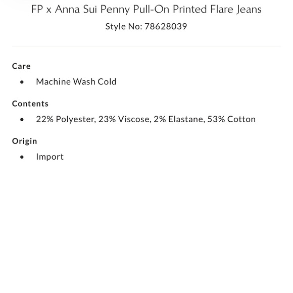 Free People We the Free x Anna Sui Penny Star Printed Pull-On Flare Jeans - Picture 4 of 8